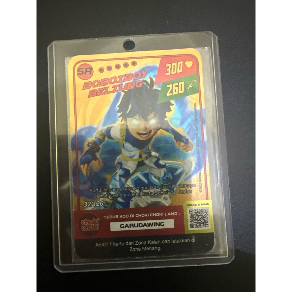 Kartu Boboiboy Beliung SR Season 1