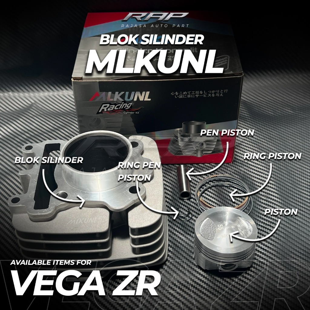 BLOK SEHER VEGA ZR/BORING BORE UP VEGA ZR 55MM PAKET BLOK CYLINDER VEGA ZR BORE UP 55MM