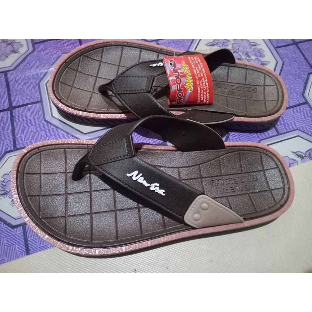 sandal anak remaja laki-laki new era jepit karet