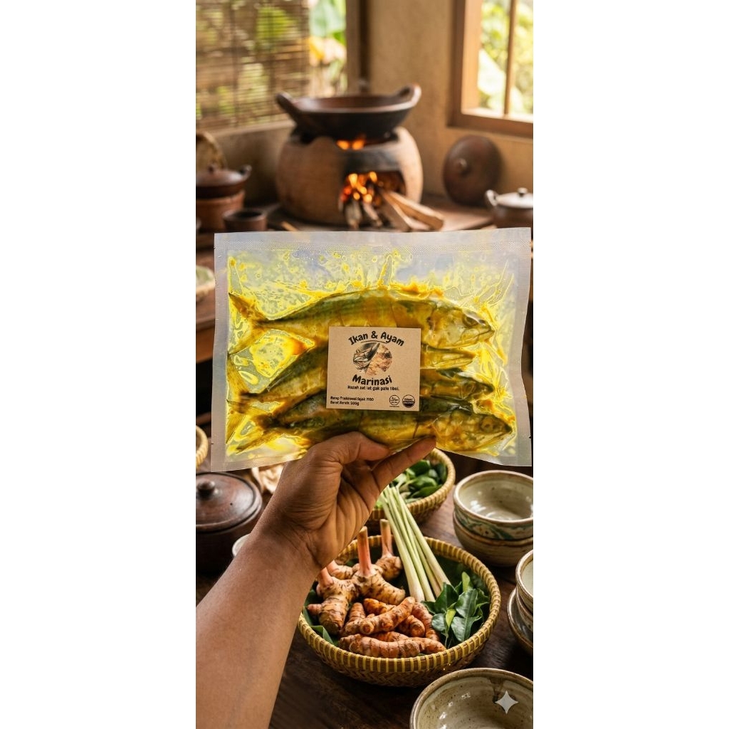 ikan kembung marinasi bumbu kuning
