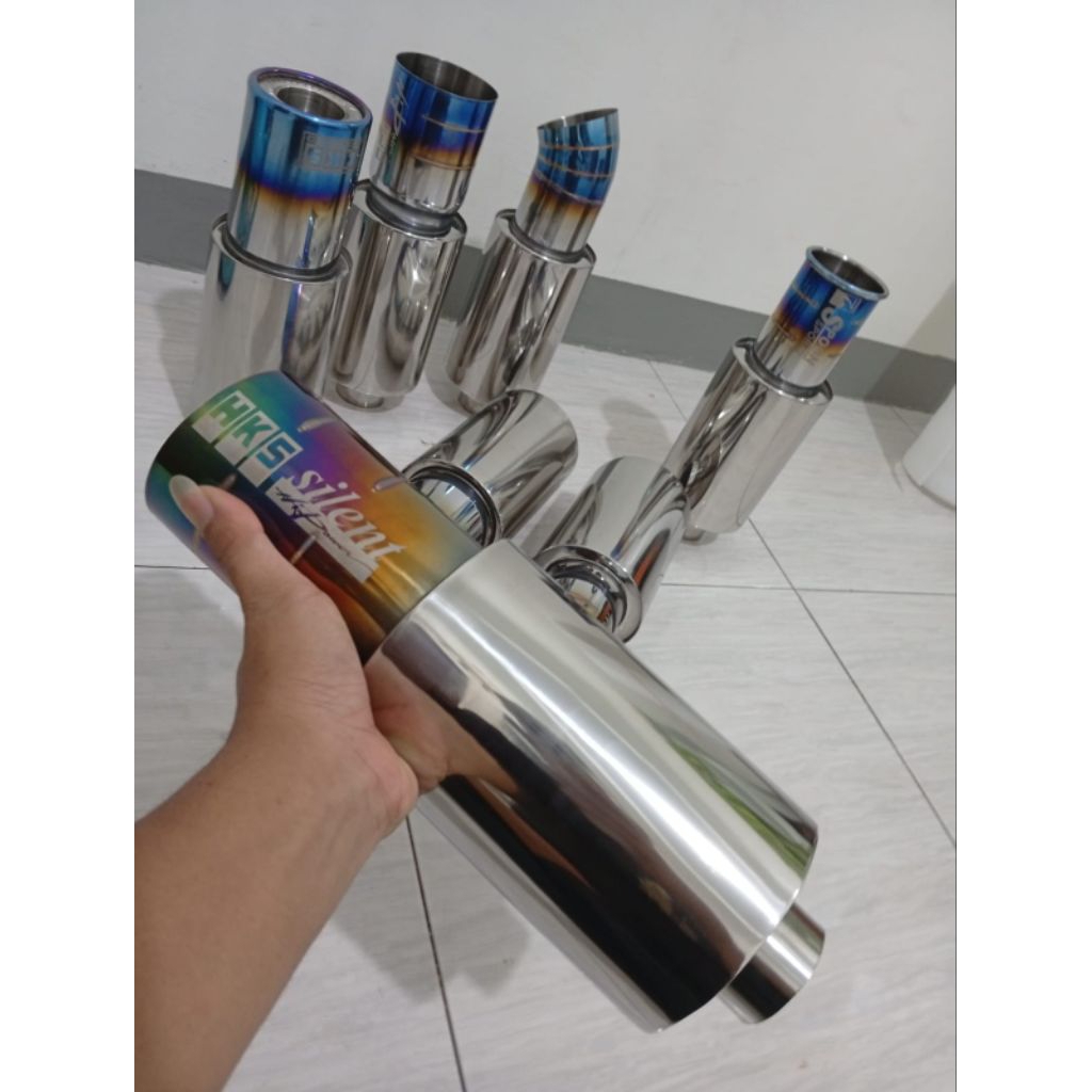 KNALPOT MOBIL HKS SILENT suara bass adem