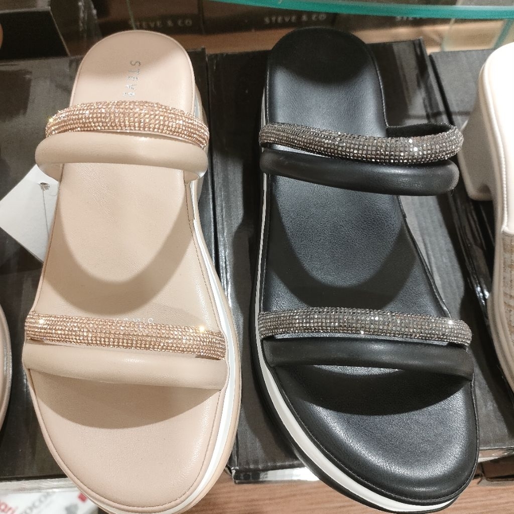 Sandal wanita Wedges Ringan Steve & Co