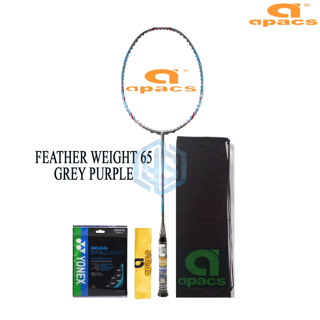 Raket Badminton Apacs Feather Weight 65 Bonus Komplit Apacs Feather Weight 65