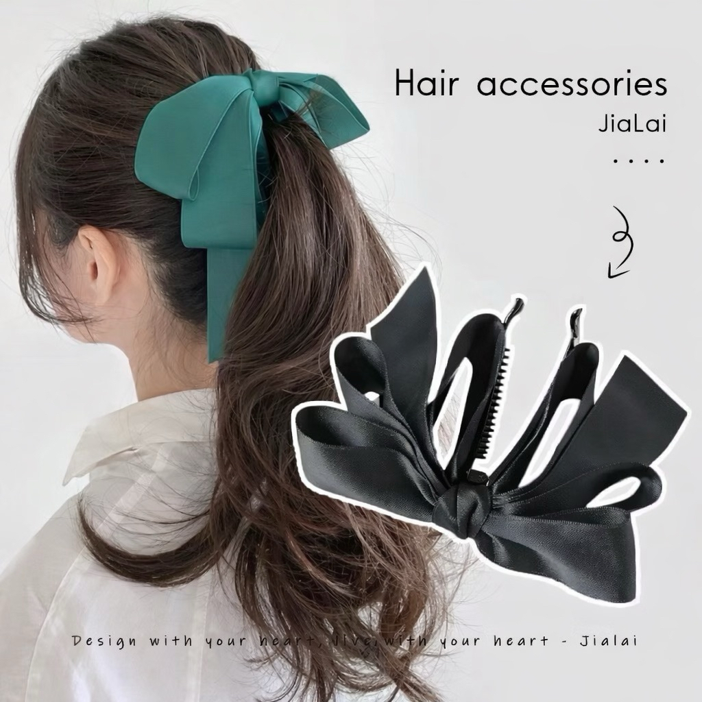 SHARON - Aksesoris Jepit Rambut Pisang Pita Satin Wanita Korea / Jepit Pisang Korea Kamino