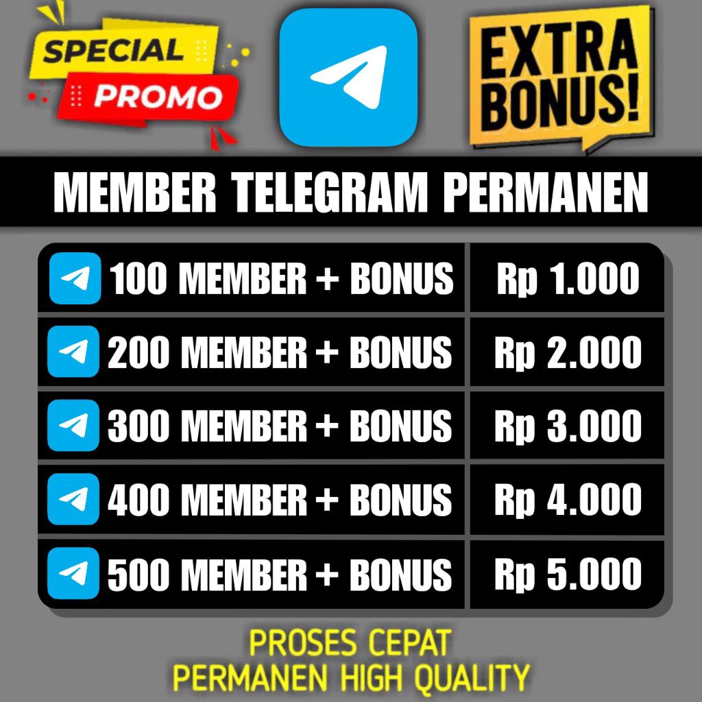 Member Channel Telegram Permanen | Member Grup Telegram Aktif | Proses Cepat