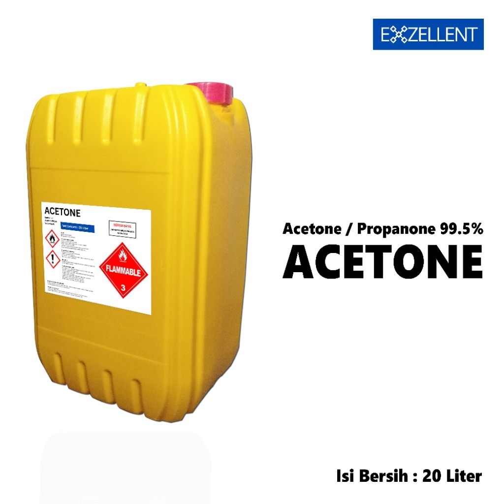 Acetone / Propanone Murni 99,5% 20 Liter – Solvent Industri & Pembersih Lem, Kutek, Cat dan Alat Ind