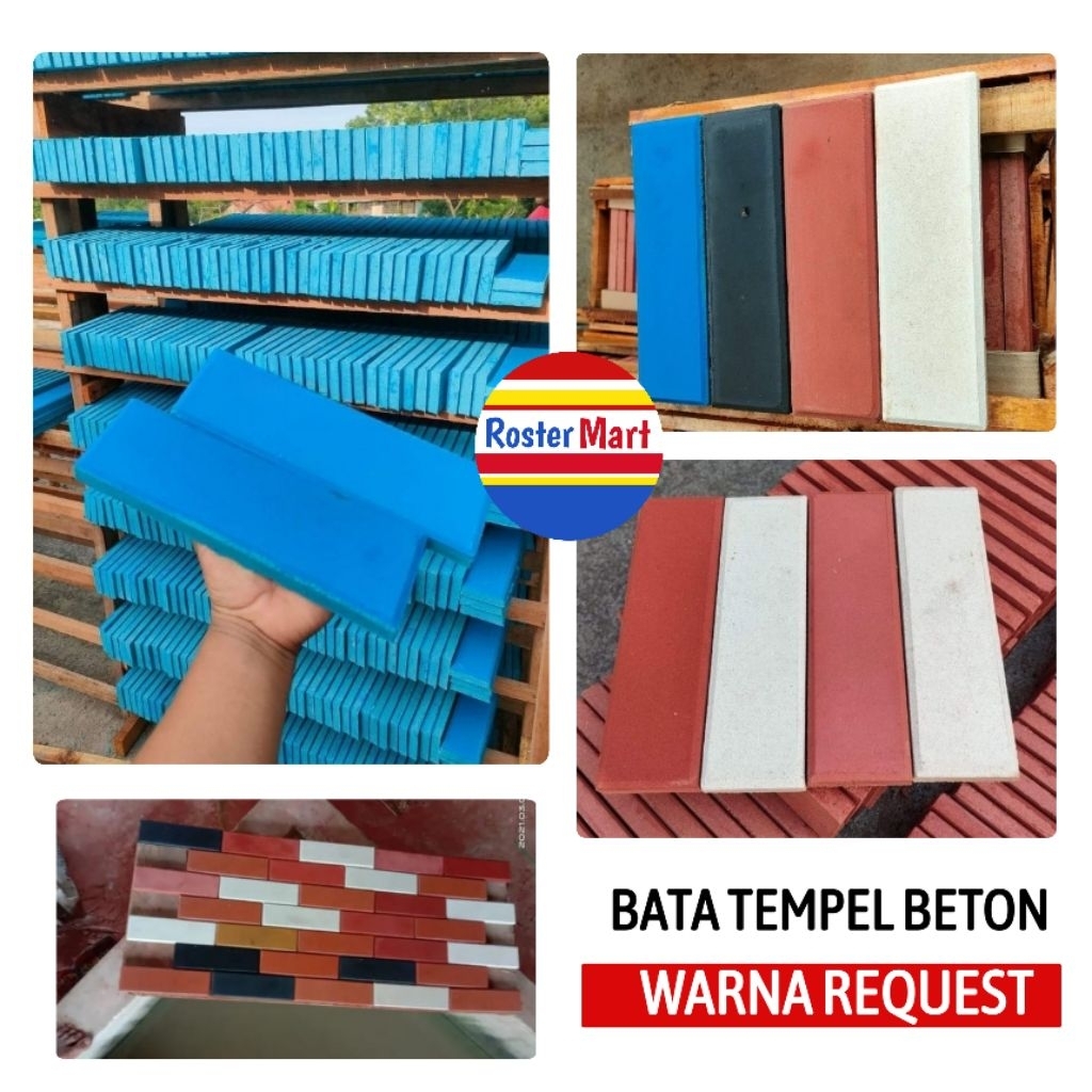 Bata Tempel Beton - Bata Tempel Warna - Bata Tempel Dinding - Bata Tempel Pagar