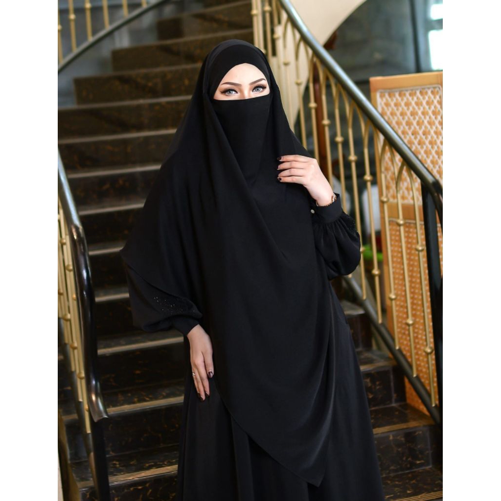 SAHARA SERIES BY ANI SYARI GAMIS ORIGINAL PREMIUM GAMIS MARBELLA POLOS SET HIJAB