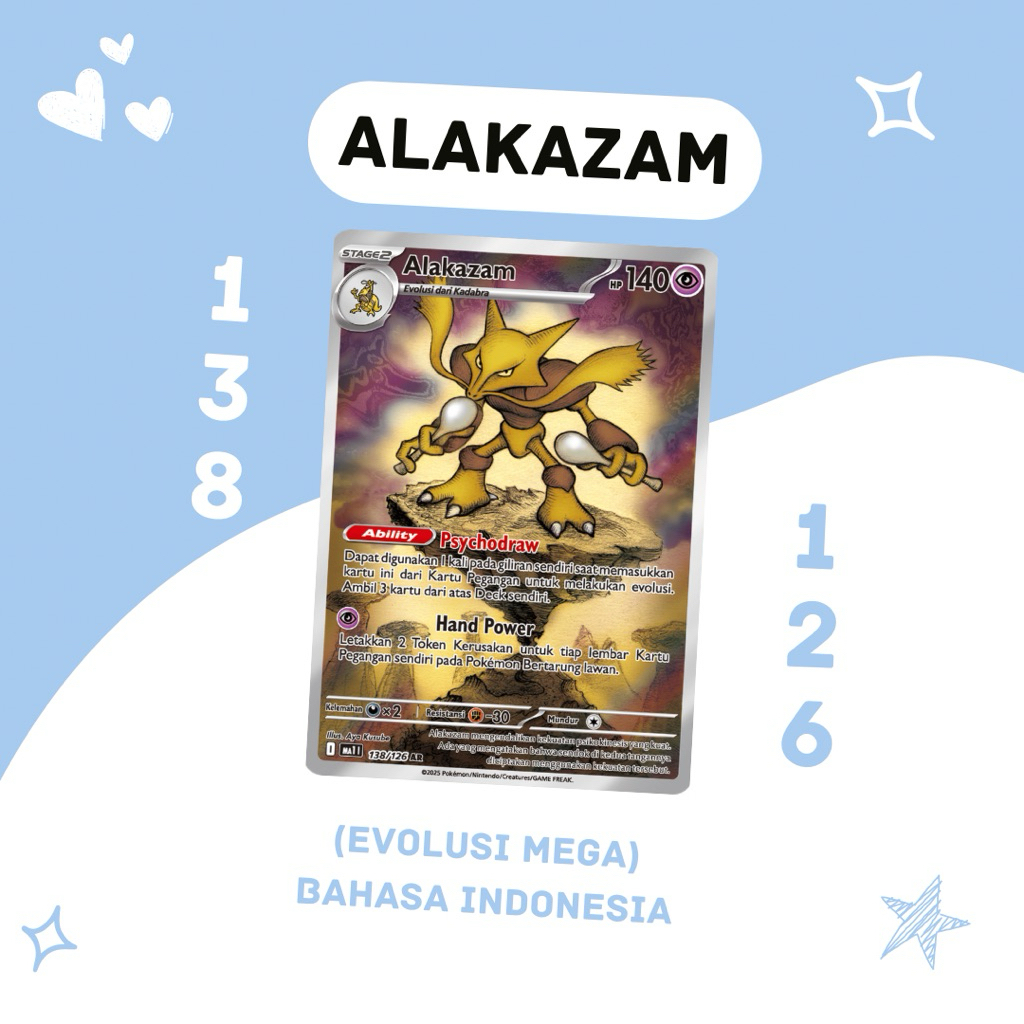 Alakazam AR MA1 138/126 Pokemon TCG Indonesia