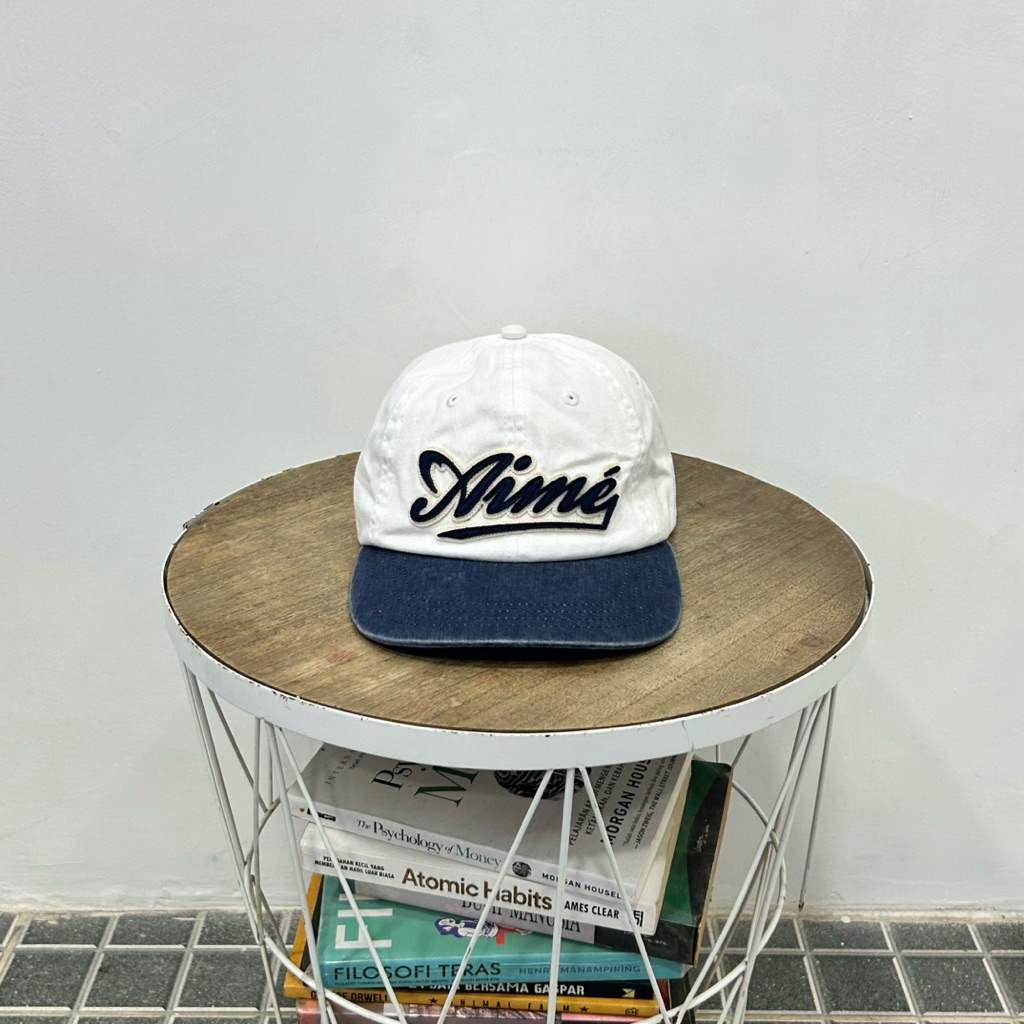 AIME LEON DORE CYCLING CAP WHITE NAVY TOPI AIME LEON DORE