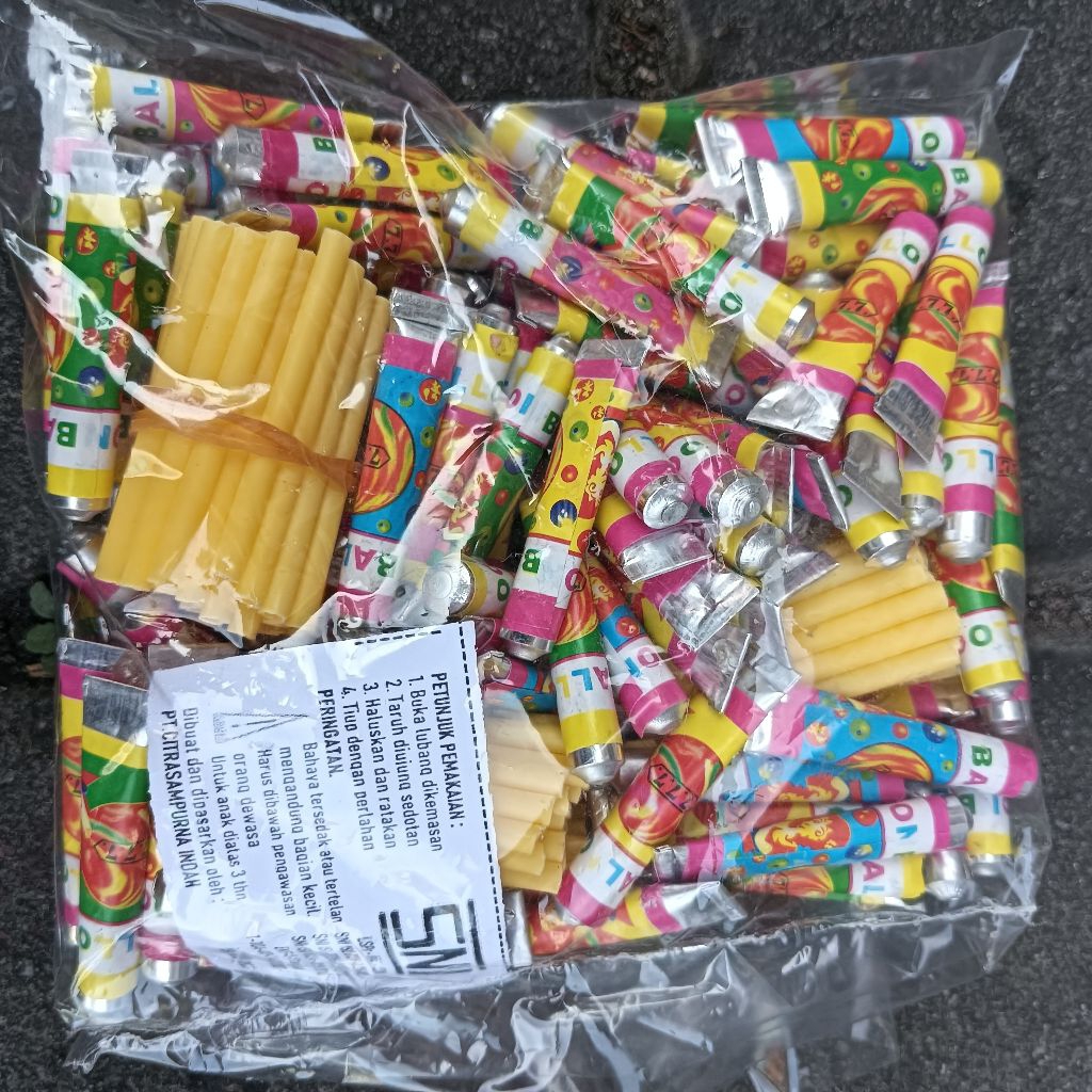Paket 100pcs Mainan Balon Odol sedotan 777 Jadul Grosir