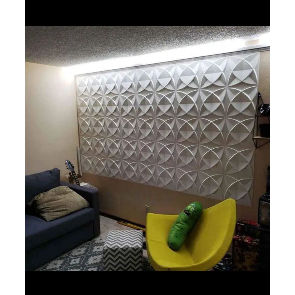 Ornamen Dinding 3D Beton 50x50 Motif Minimalis - Hiasan Tembok Dinding