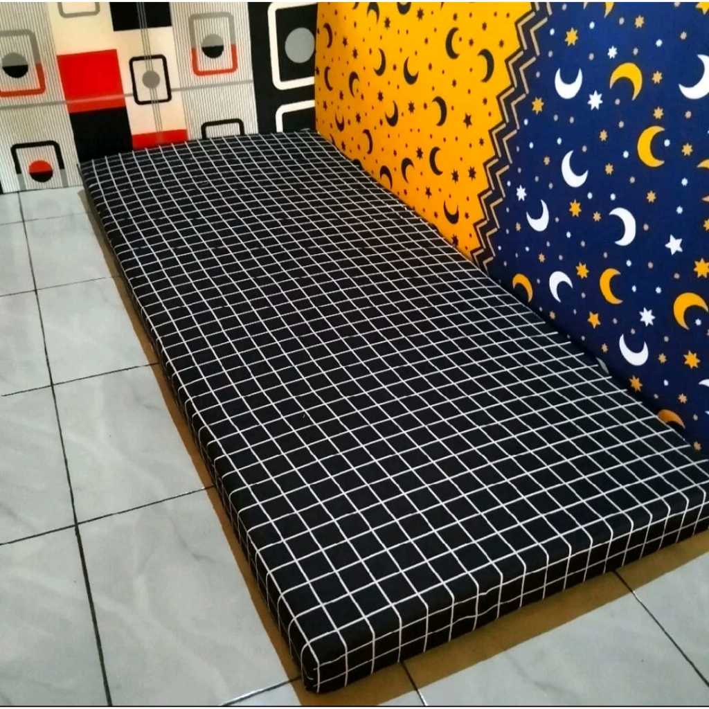 Kasur Busa Tempel 180x70x10 cm Empuk Nyaman – Kasur 1 Orang | Bawah Spanbound Hitam Kuat