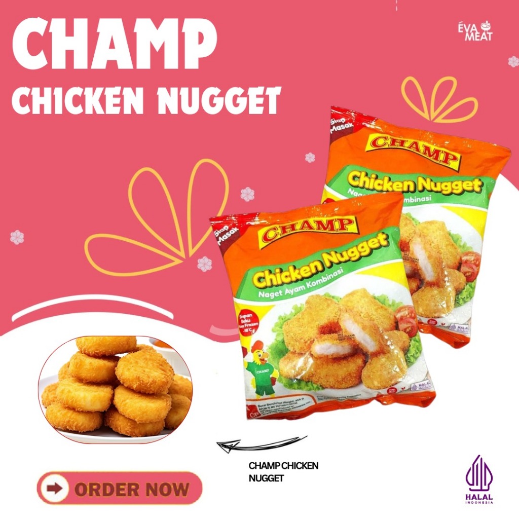 champ chicken nugget / champ / nugget renyah / nuggets  ayam champ / chicken / snack