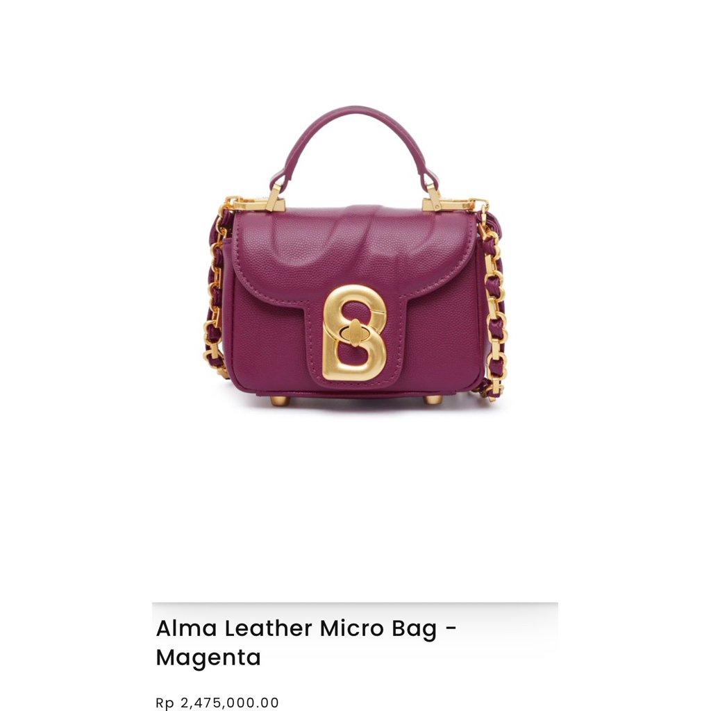 Alma leather micro bag magenta / buttonscarves bag / buttonscarves undertag