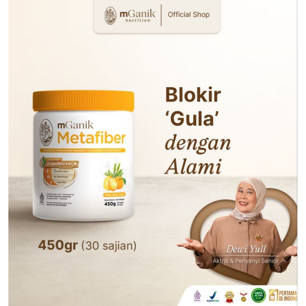 mGanik Metafiber Suplemen Diabetes SugarBlocker+ 100% Original