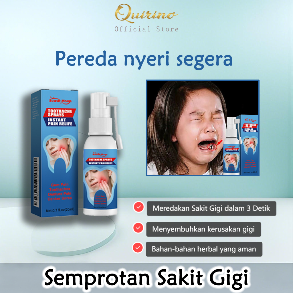 Quirino Obat Sakit Gigi Semprot Obat Sakit Gigi Berlubang Oral Perawatan Gigi Semprotan Pereda Nyeri