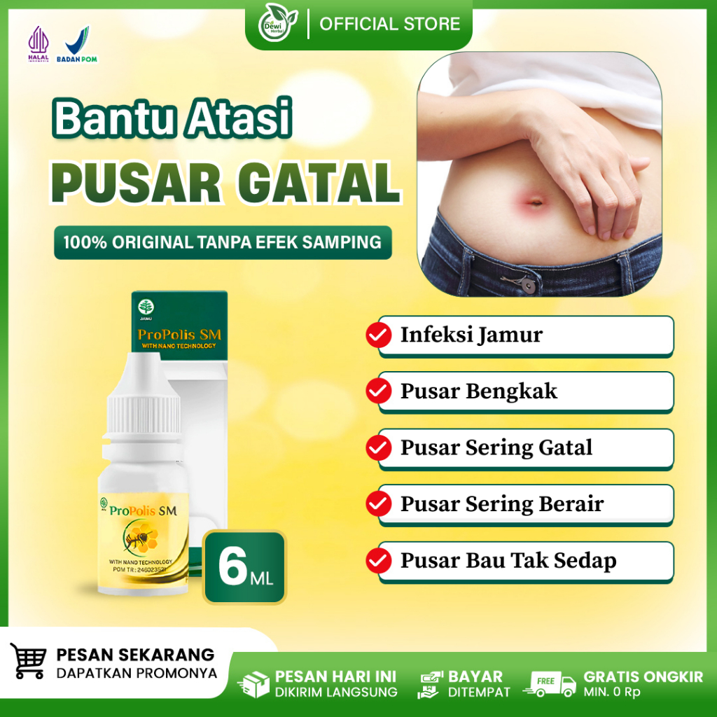 Obat Pusar Gatal & Bengkak, Infeksi Jamur Pusar Bau Tak Sedap Gatal Kemerahan Luka Dan Sering Berair