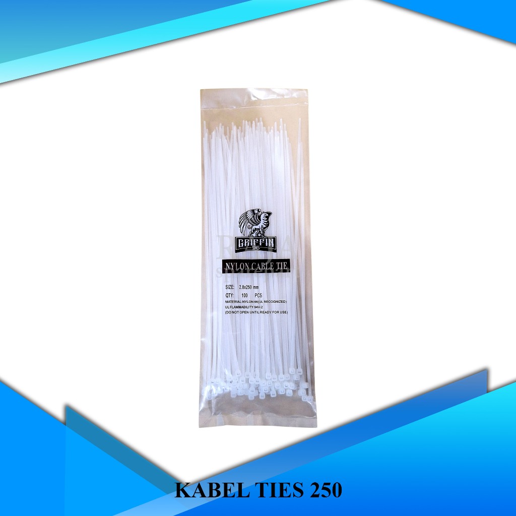 CT250 KREK TALI / KABEL TIES / TALI KREK UKURAN 250MM (WARNA DIKIRIM RANDOM)
