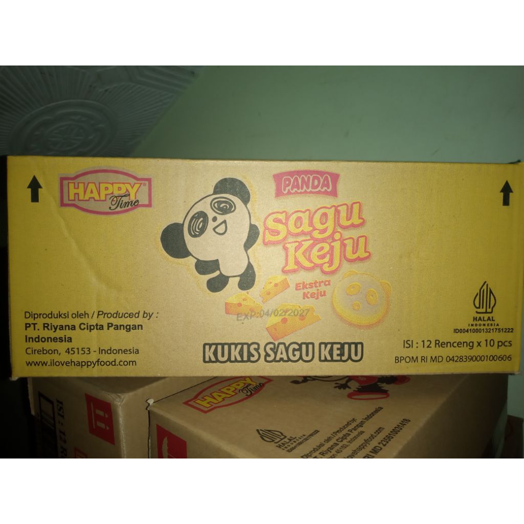 Happy Time Panda Sagu Keju 1 Karton Isi 12 Renceng