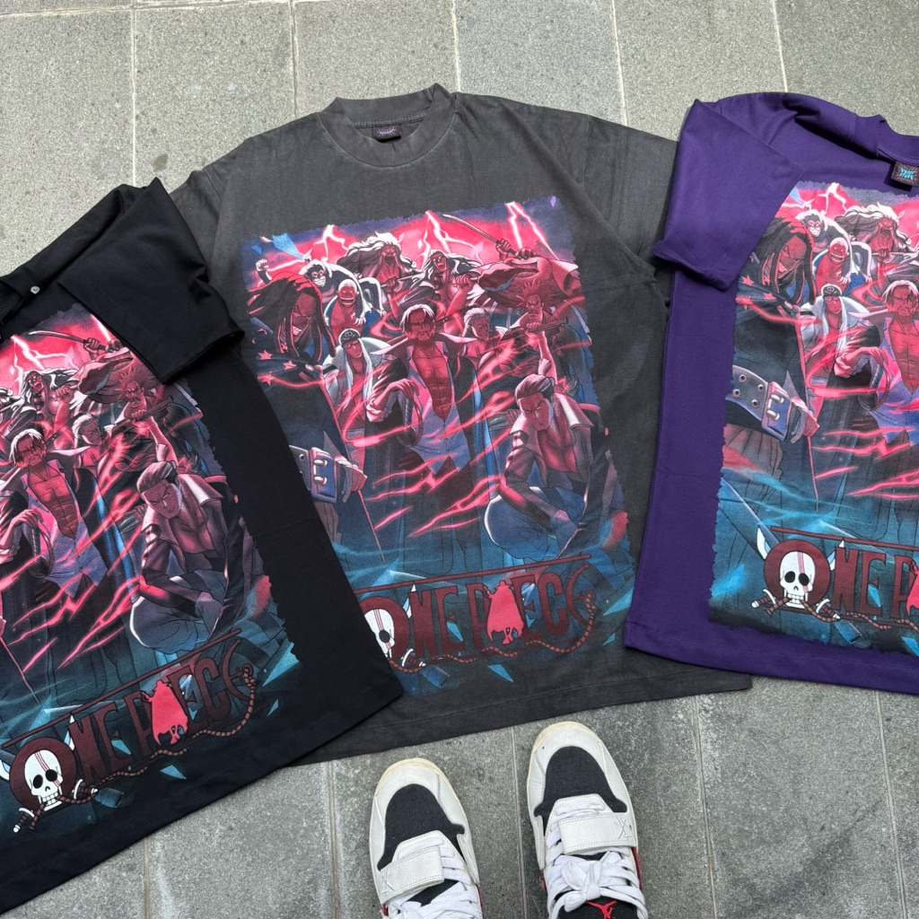 AKAGAMI SHANKS PIRATE ONEPIECE BOOTLEG SHIRTS BLACK
