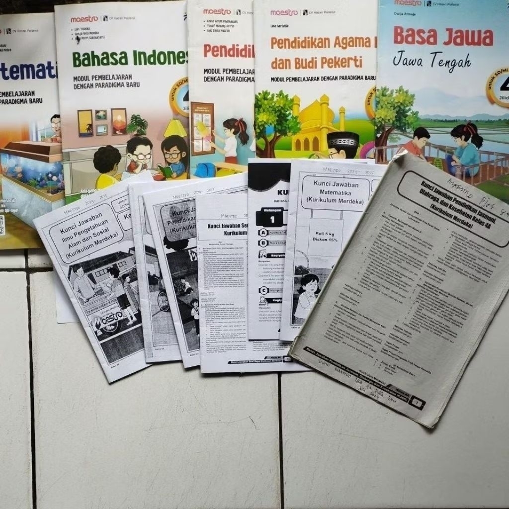 KUNCI JAWABAN LKS KELAS 4 SD/MI SEMESTER 1, MAESTRO A5