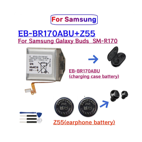 New Battery EB-BR170ABU 270mAh For Samsung Galaxy Buds SM-R170 R170 Earphone Compartment Headset Bat