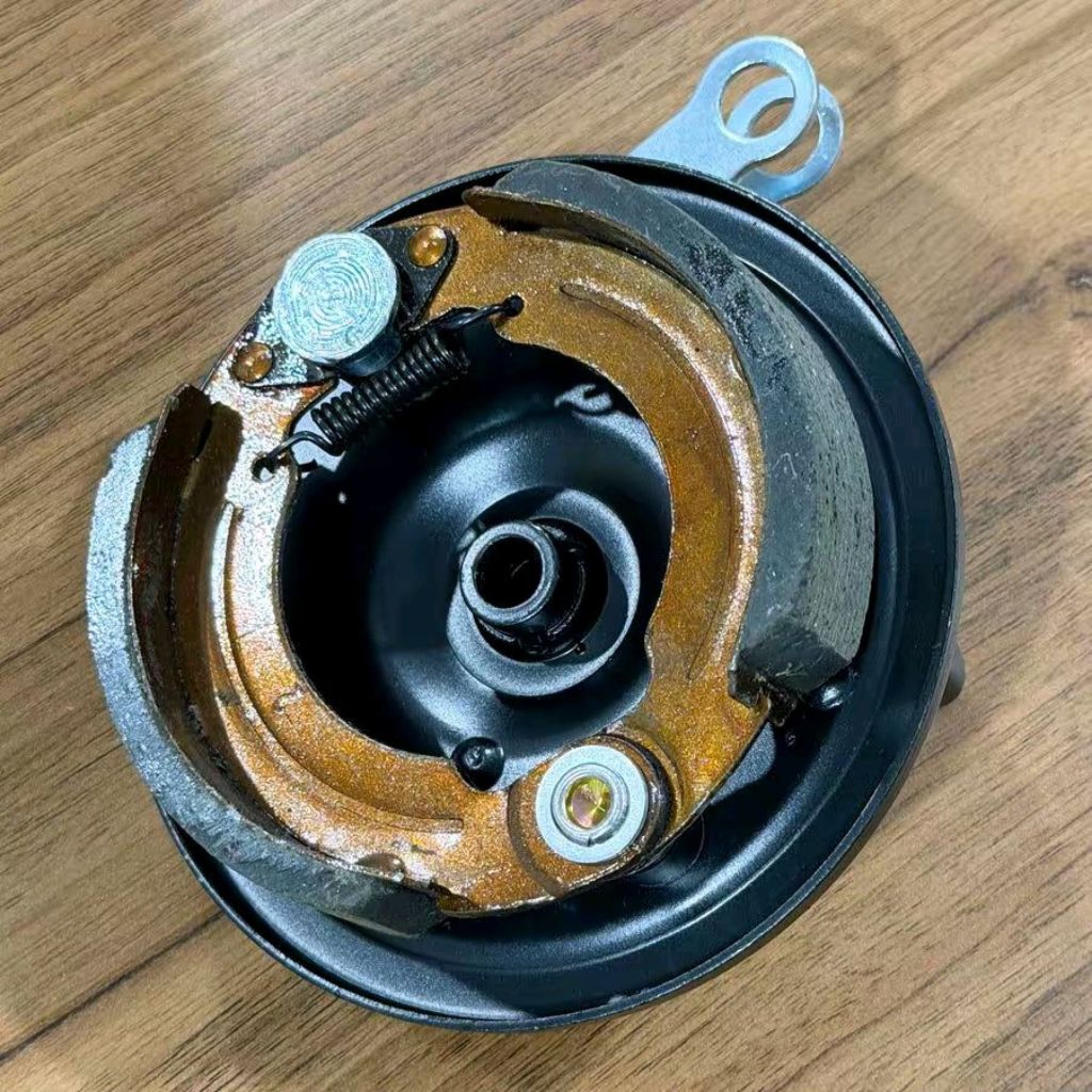 Drum Brake Kampas Rem Depan atau Belakang Sepeda Listrik Strummer 110 mm Steel Black Per Pcs