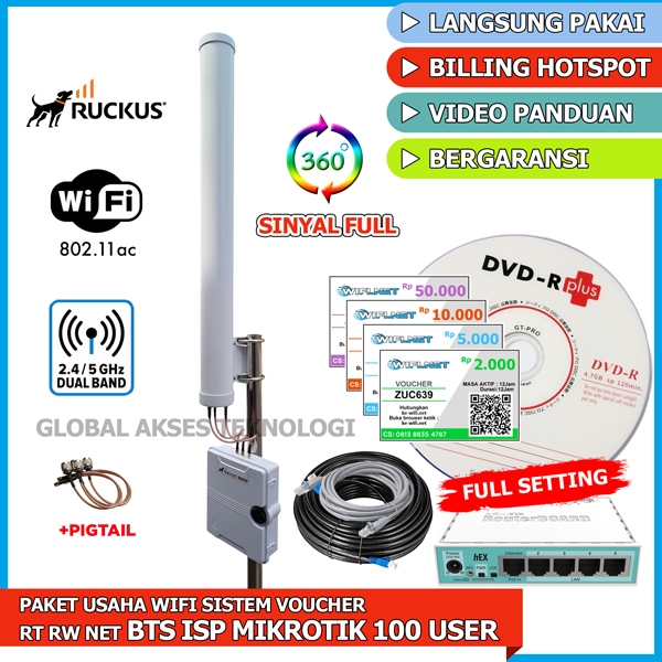 RUCKUS R600 Plus AP Dual Band Outdoor 2.4GHz 5.8GHz 360 Derajat 512 Klien wifi voucheran