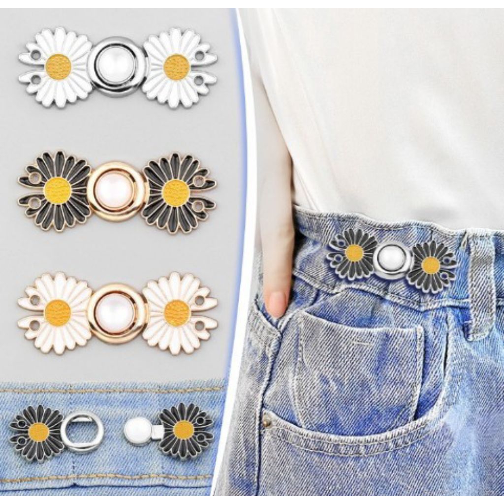 Kancing Jeans Dapat Dilepas Karakter Aesthetic Anti Karat