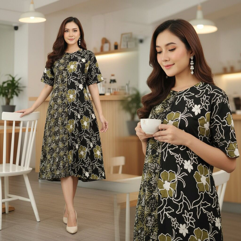 (LD 120 PB 117 ) Daster YUSNIA  Daster Rumahan Premium Bahan Rayon Santung Tebal Adem Nyaman Ori Bat