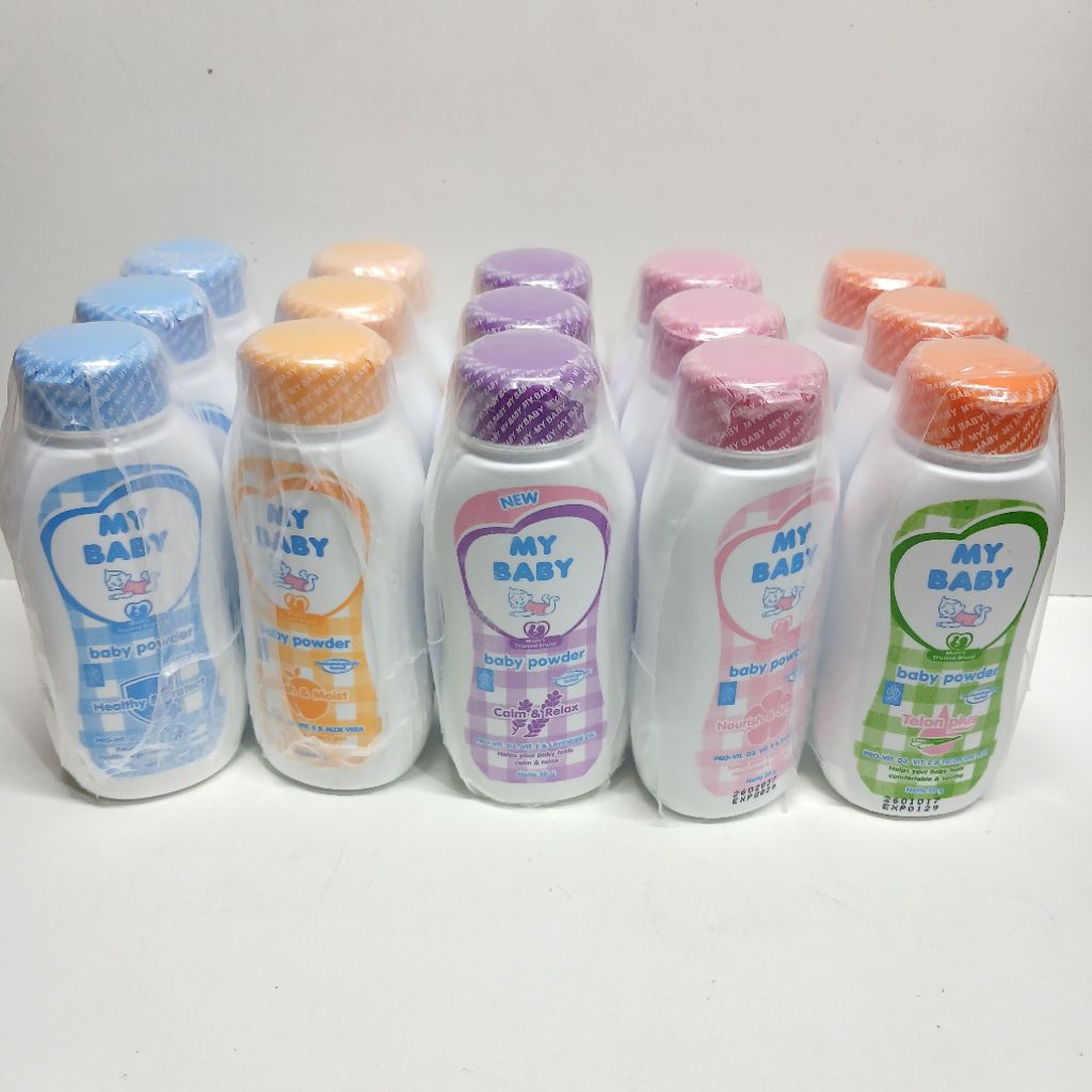 3pcs bedak my baby baby powder 50gr kemasan kecil