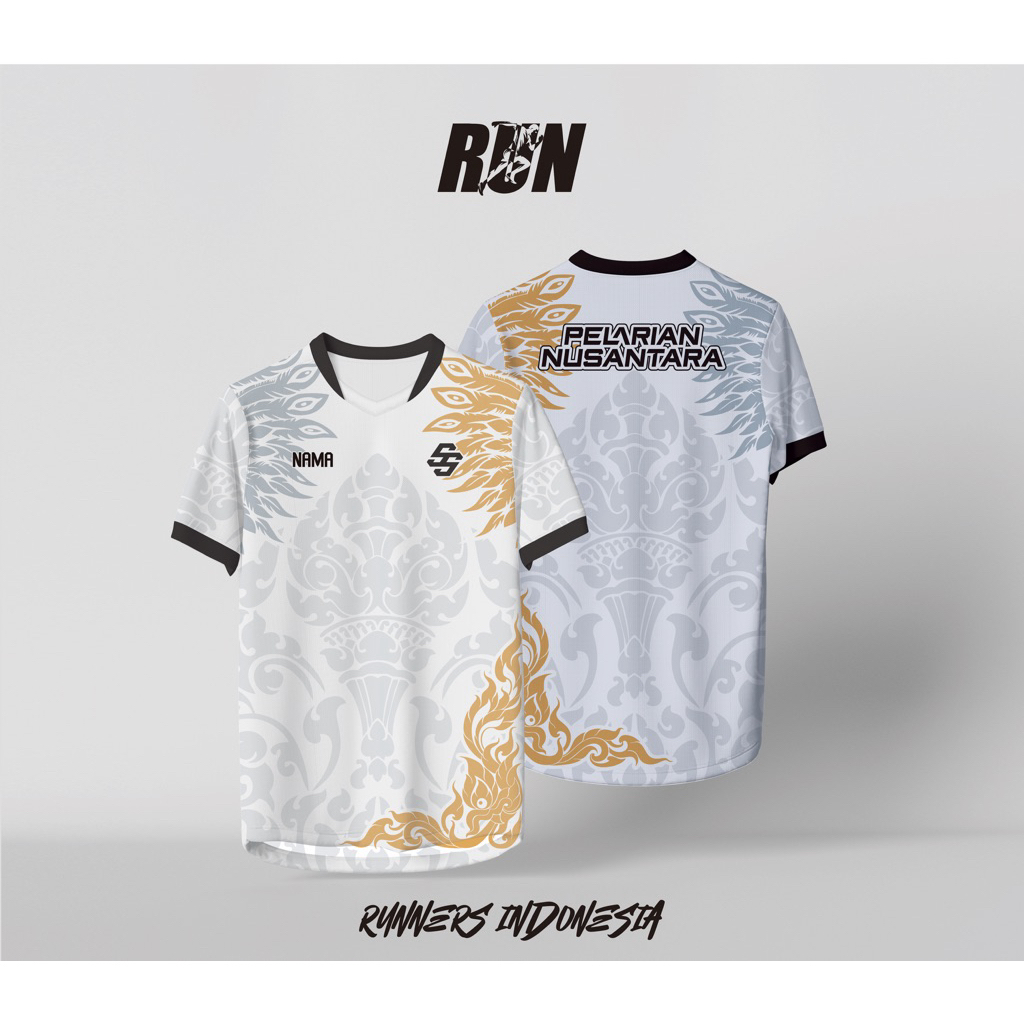 Jersey running free custom nama (full printing)