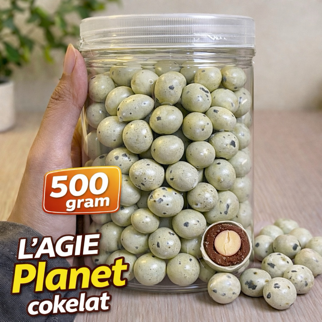 Coklat Telur Puyuh FREE TOPLES 500 gram 250 gram Lagie Planet isi Kacang