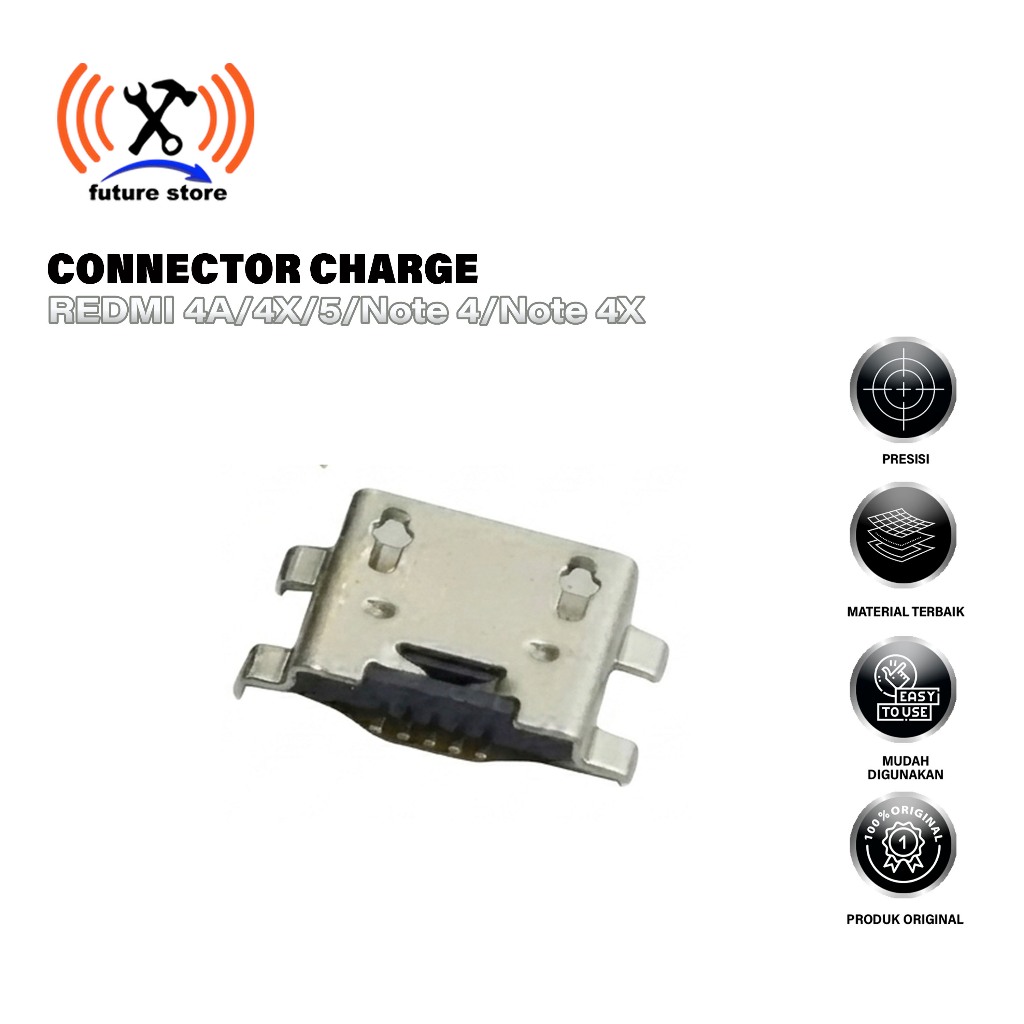 KONEKTOR CAS REDMI 4A/4X/5/Note 4/Note 4X ORIGINAL - SOCKET CHARGER REDMI NOTE 4A/4X/5/Note 4/Note 4