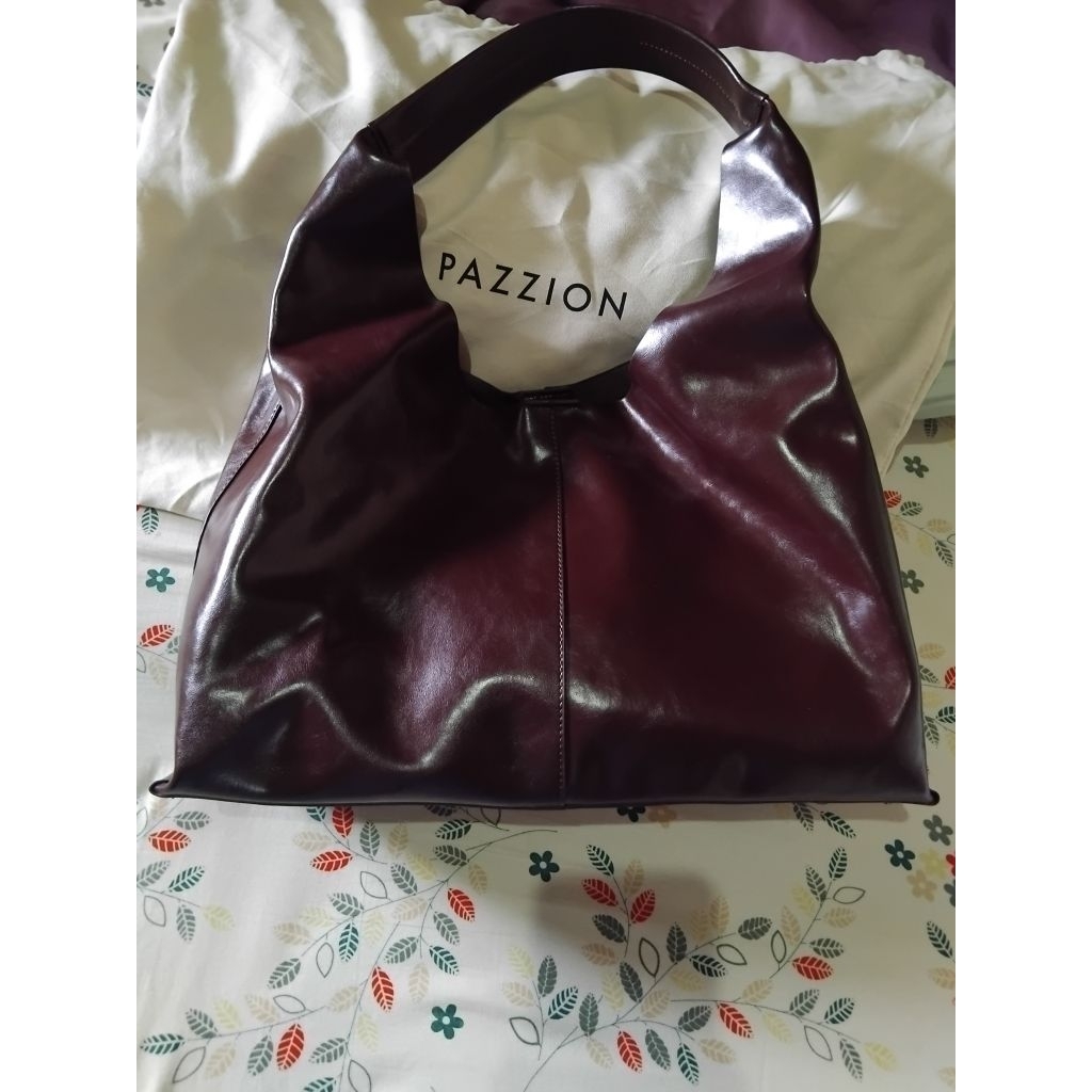 READY PAZZION ORIGINAL OPHELIA CURVED SHOLDER BAG WINE