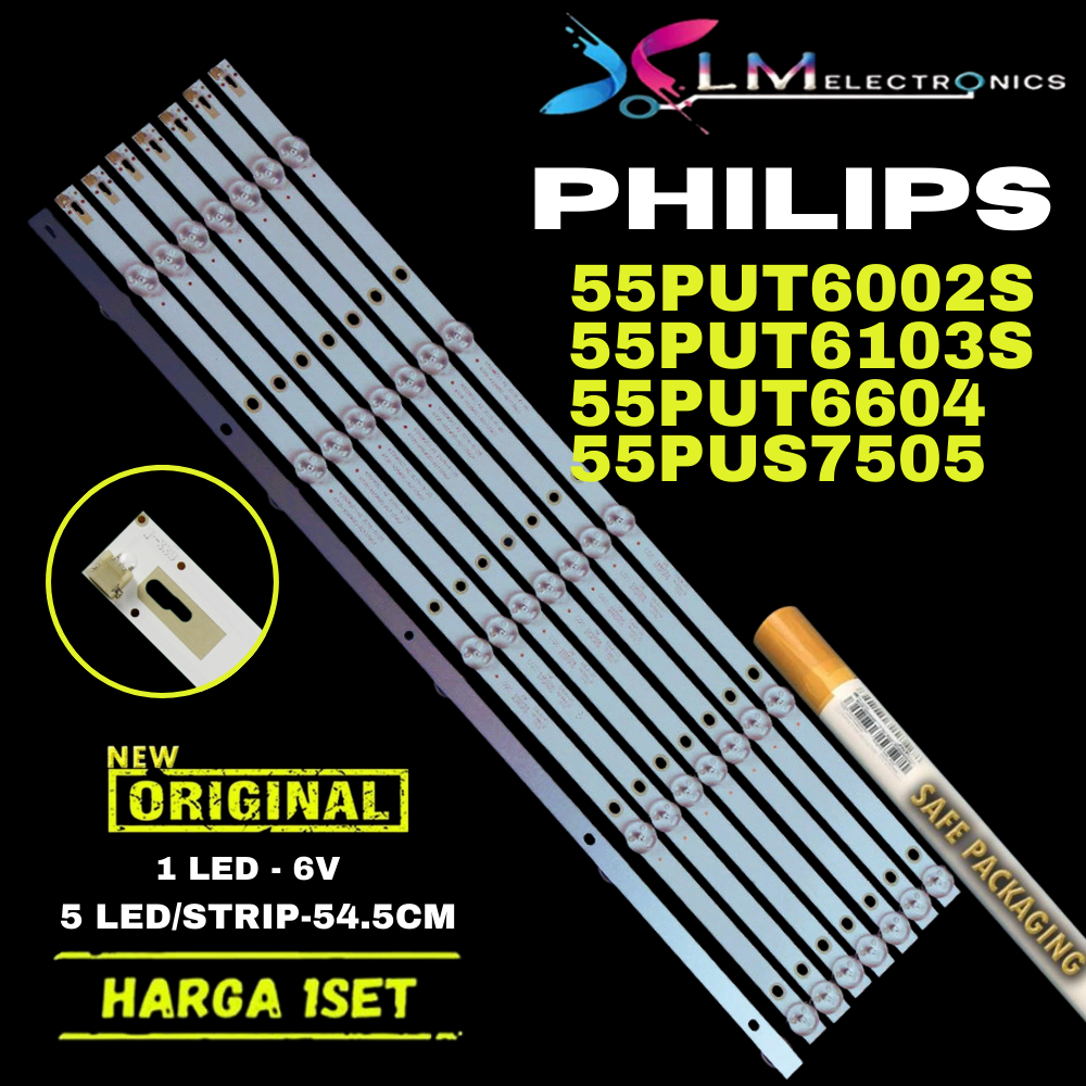 BACKLIGHT PHILIPS 55 55PUT6002S 55PUT6103S 55PUT6604 55PUS7505 BACKLIGHT TV PHILIPS 55 IN