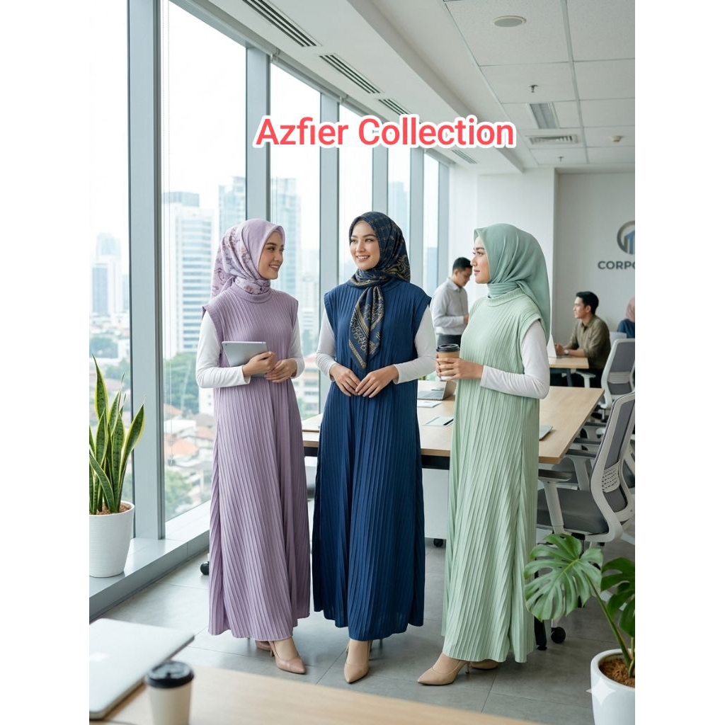 Gamis Plisket Tanpa Lengan Longdress Overall Fashion Muslim Wanita Gamis Lekton Termurah Dress Prisk