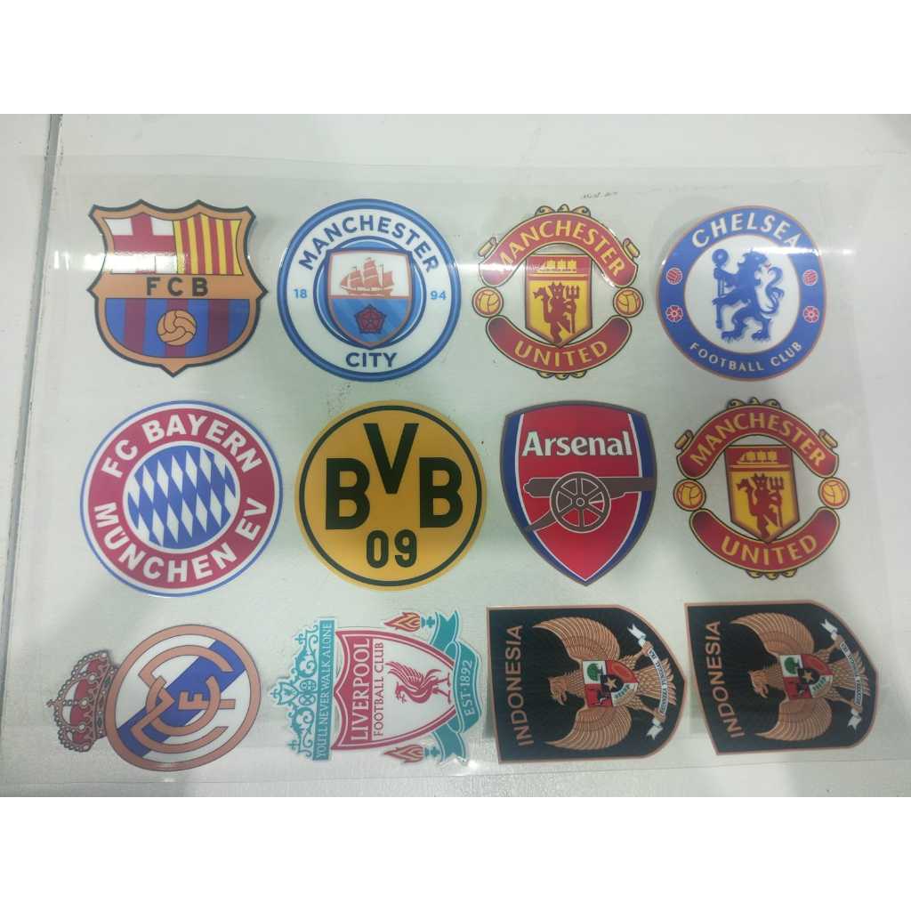 STIKER UV CUSTOM LOGO CLUB BOLA BISA PAKAI DESAIN SENDIRI