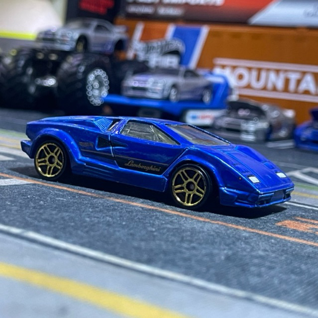 Lamborghini Countach 5 pack loose blue biru Hot Wheels