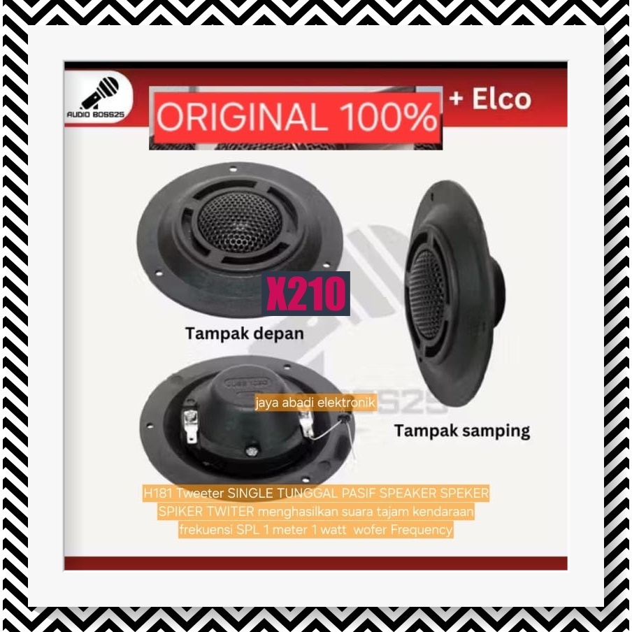 X210 menghasilkan suara tajam kendaraan frekuensi Tweeter SINGLE TUNGGAL PASIF SPEAKER SPEKER SPIKER
