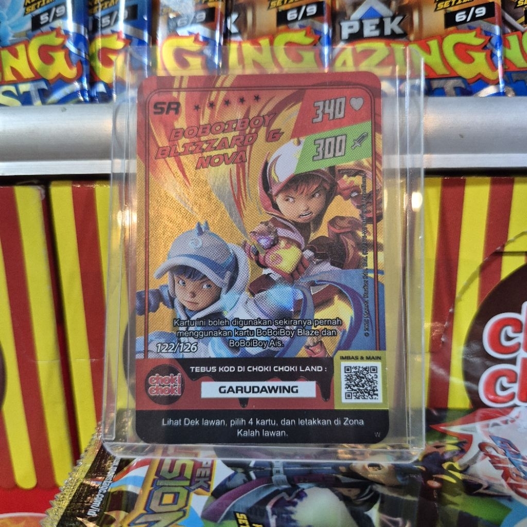 kartu SR beliung Sr nova & blizzard Sr mechagentar asli original 100% boboiboy choki choki