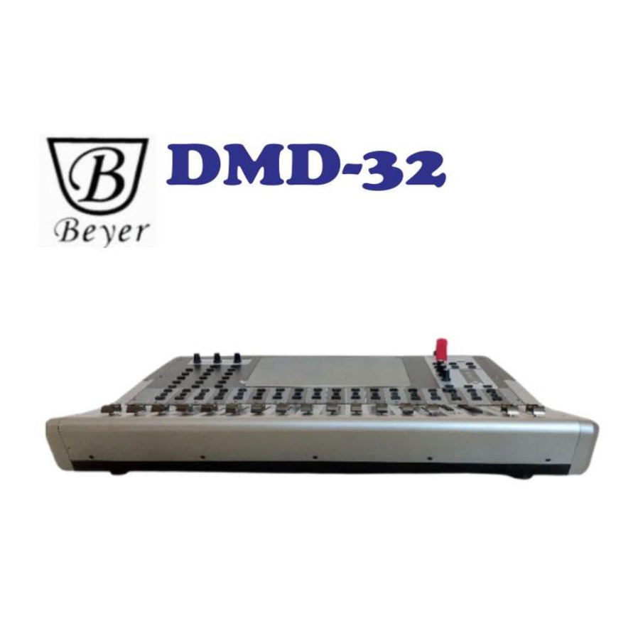 (FREE PAKING KAYU) Mixer Audio Digital Beyer DMD32 / DMD-32 Hitam Perak Layar LCD Dengan Banyak Fader Dan Tombol