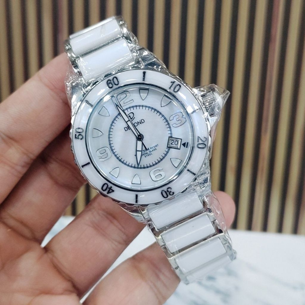 Devond 7144 white jam wanita