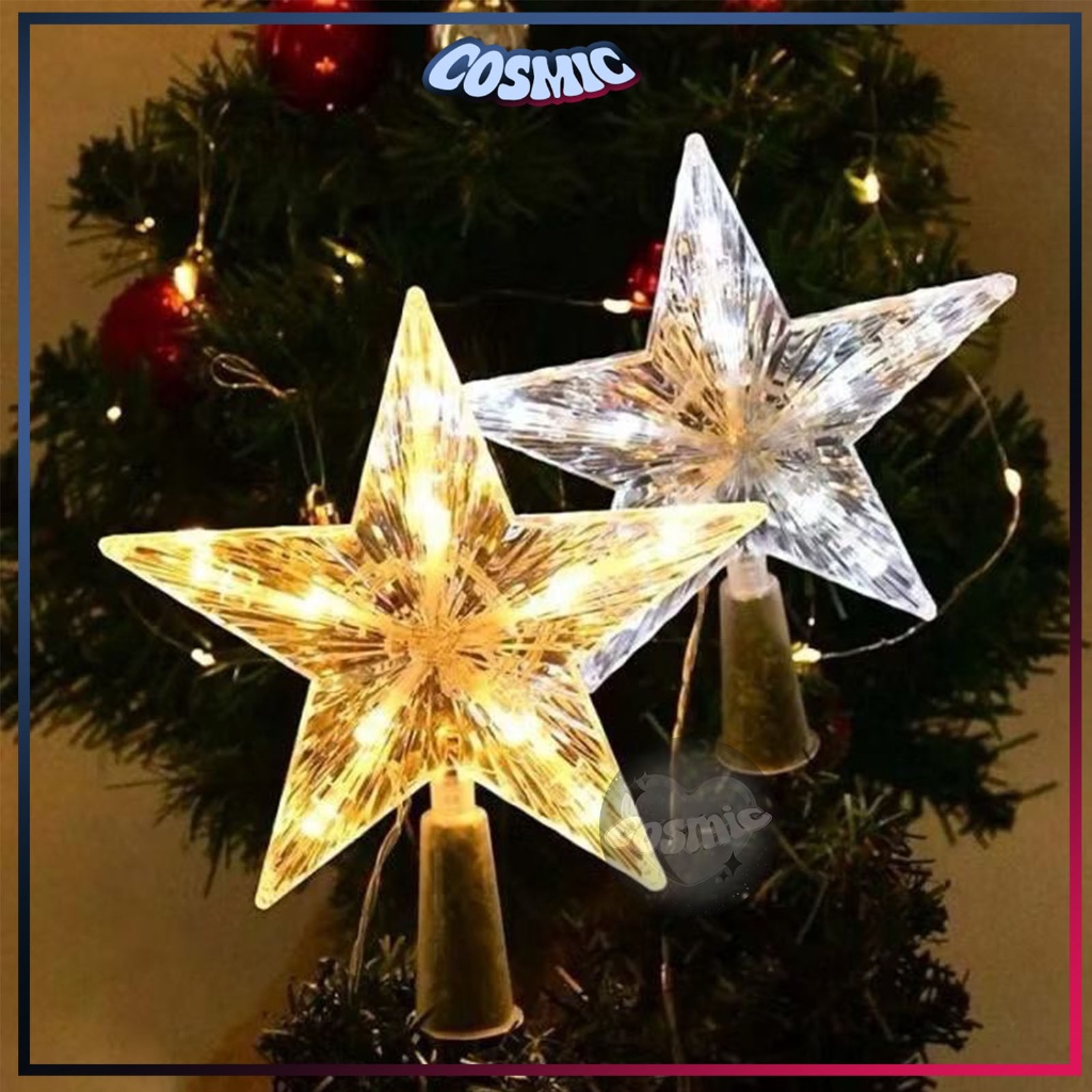 BINTANG POHON NATAL / LAMPU BINTANG HIASAN POHON NATAL