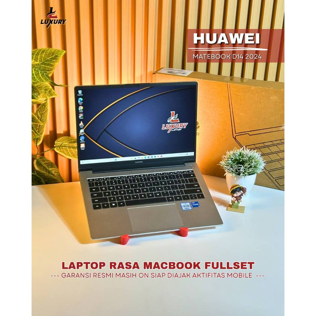 LAPTOP HUAWEI MATEBOOK D14 2024 12TH GEN CORE I5 RAM 8GB SSD 512GB GARANSI RESMI SECOND