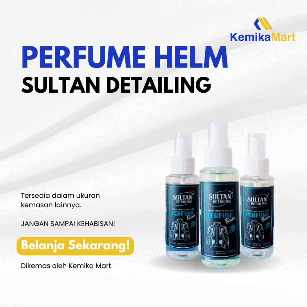 Parfum / Perfume Helmet /Jaket Kulit Sultan Detailing Varian Bubble Gum, Red Wine, Sweet Melon 100 m