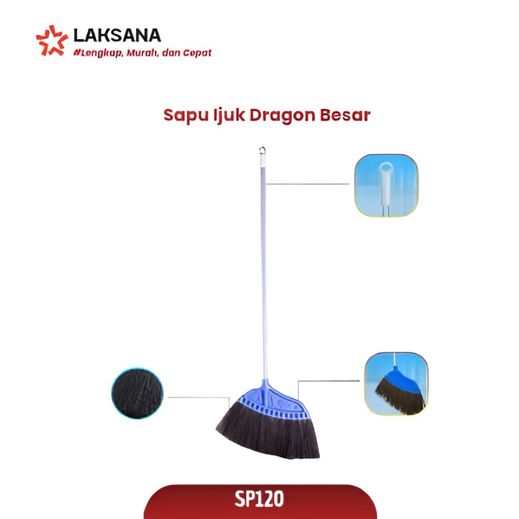 Dragon Sapu Injuk Besar 90cm | Pembersih Lantai Dust Remover Serbaguna | SP120
