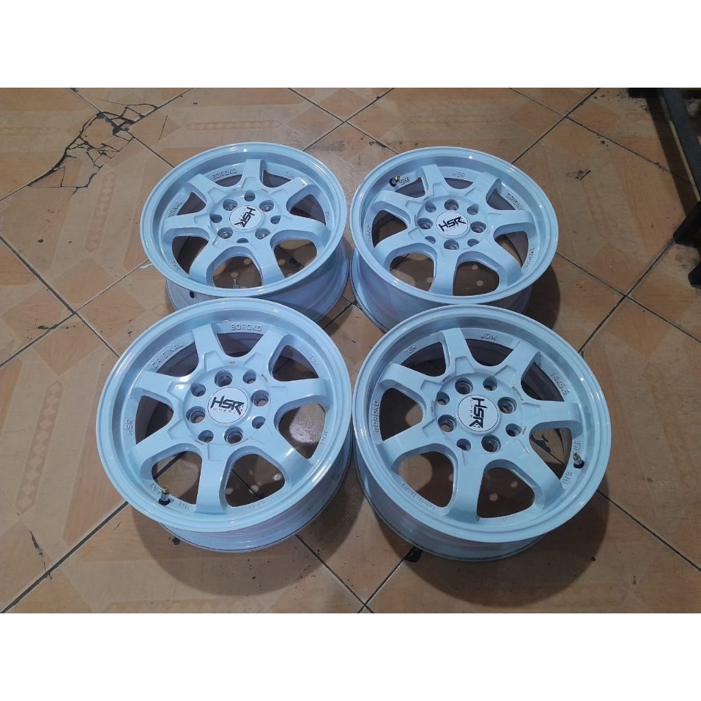 Velg Bekas Racing HSR BOROKO TJH Ring 14 pcd 4x100/114,3 Et36 Brio Ayla Agya Avanza Xenia