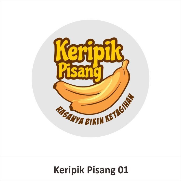 COD 160pcs Stiker Snack Keripik Pisang